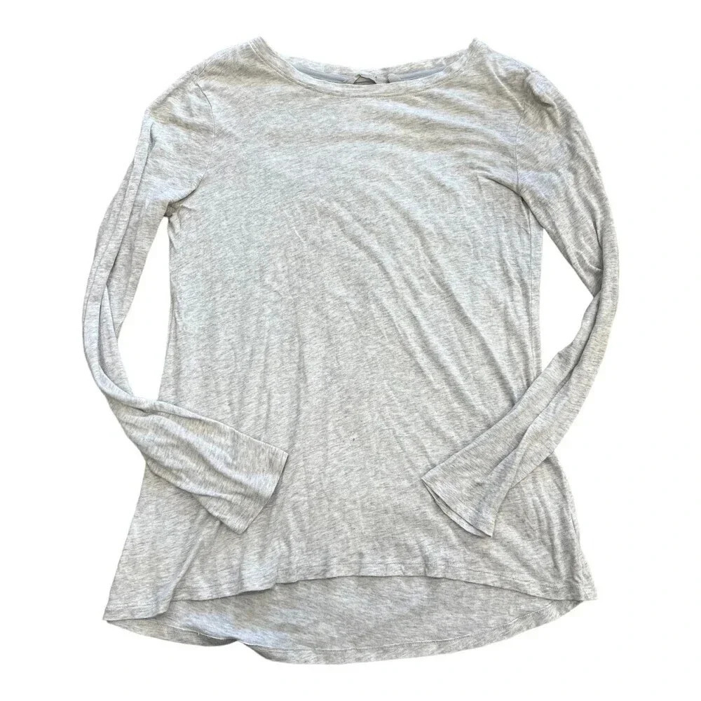 Athleta Gray Heathered Modal Long Sleeve Tee XS
